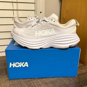 Hoka White Athletic Sneakers